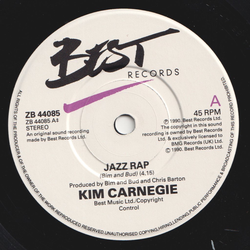 Kim Carnegie - Jazz Rap - 7 Inch