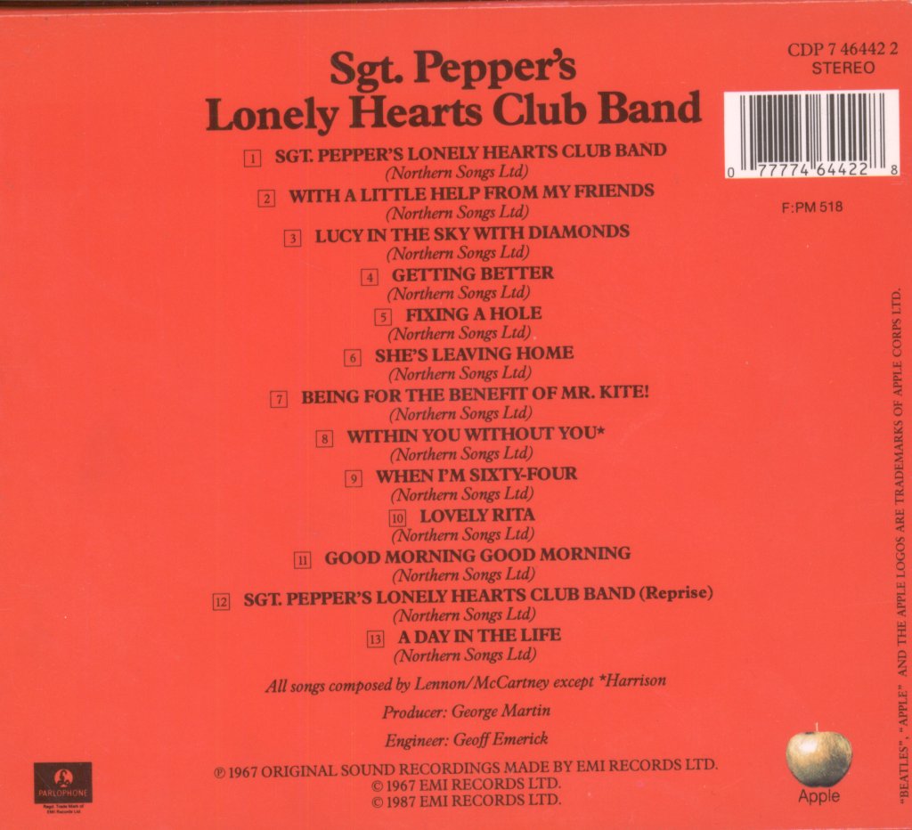 Beatles - Sgt. Pepper's Lonely Hearts Club Band - Cd