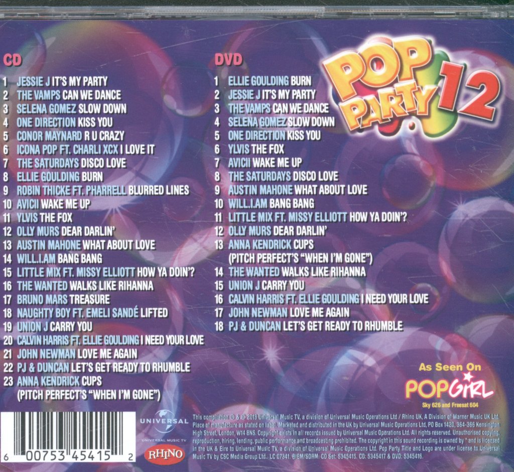 Various Artists - Pop Party 12 - Cd/Dvd