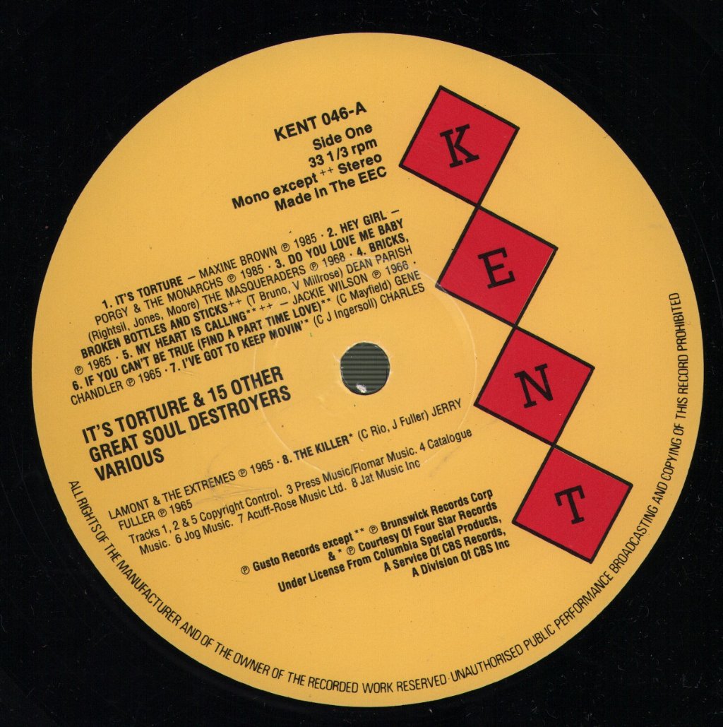 Various Artists - It's Torture And 15 Other Great Soul Destroyers - Lp