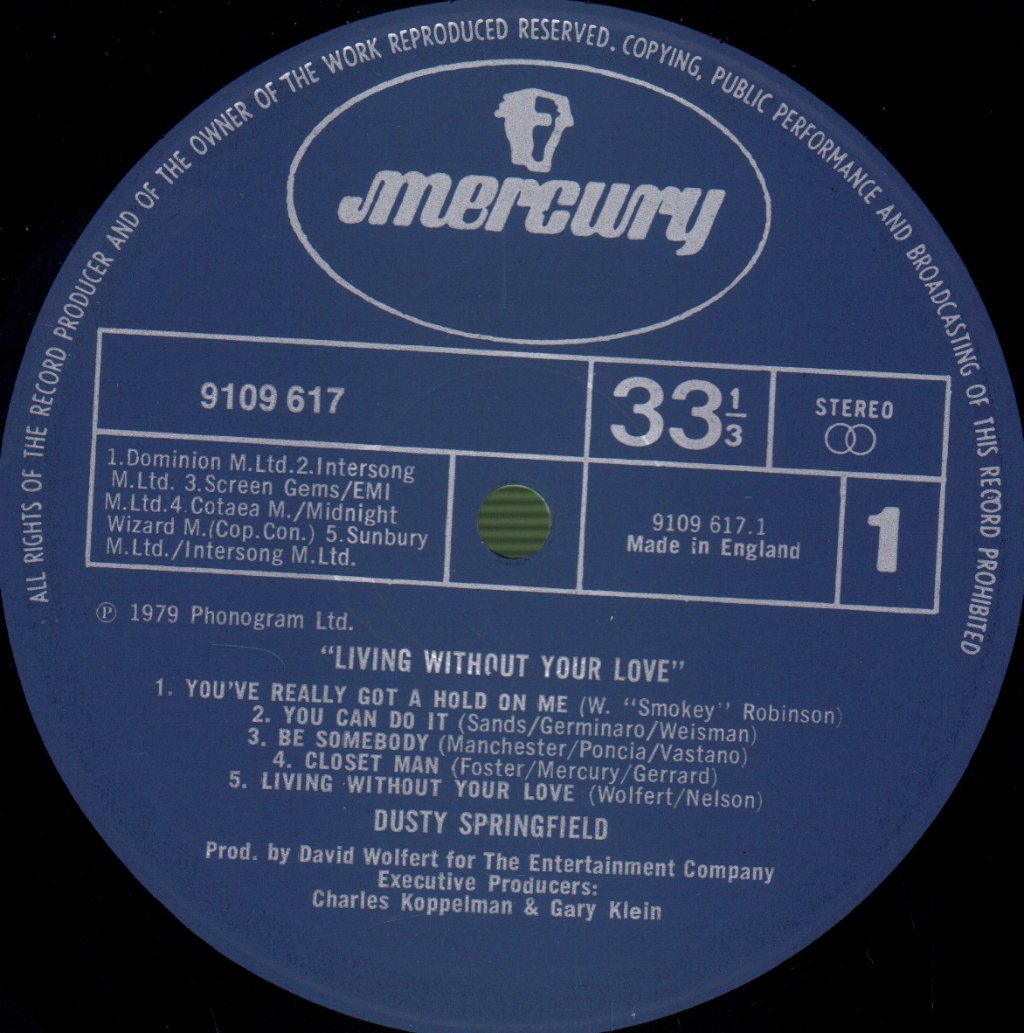 Dusty Springfield - Living Without Your Love - Lp