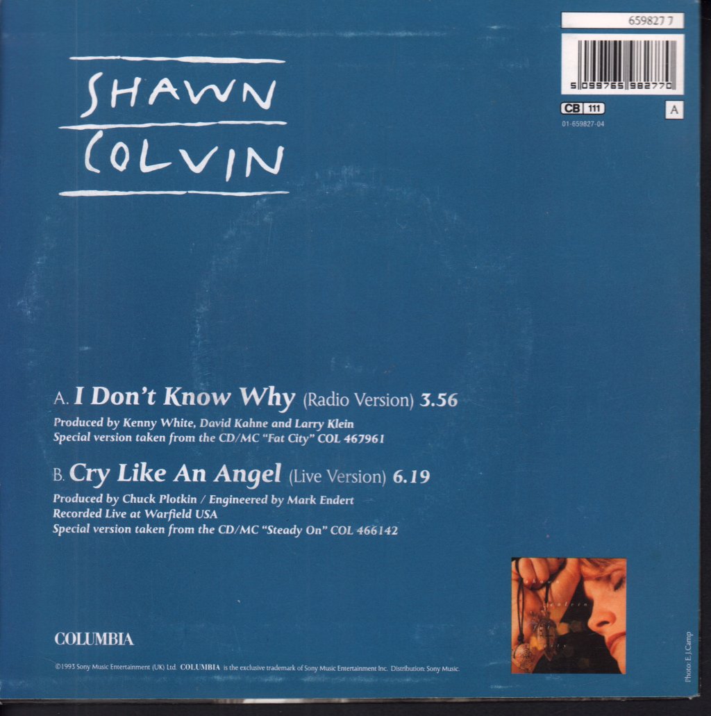 Shawn Colvin - I Don't Know Why - 7 Inch