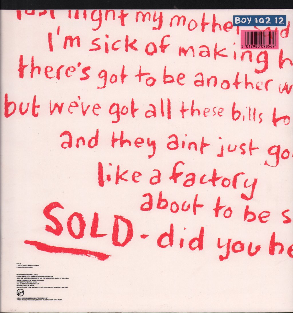 Boy George - Sold - 12 Inch