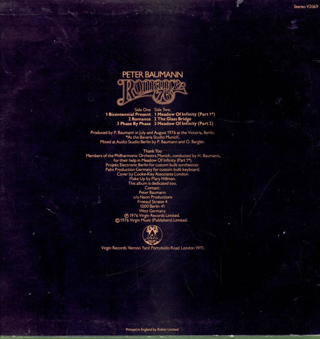 Peter Baumann - Romance 76 - Lp