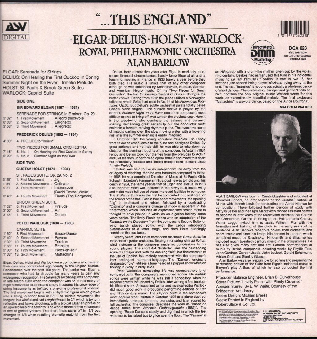 Royal Philharmonic Orchestra / Alan Barlow - This England - Lp