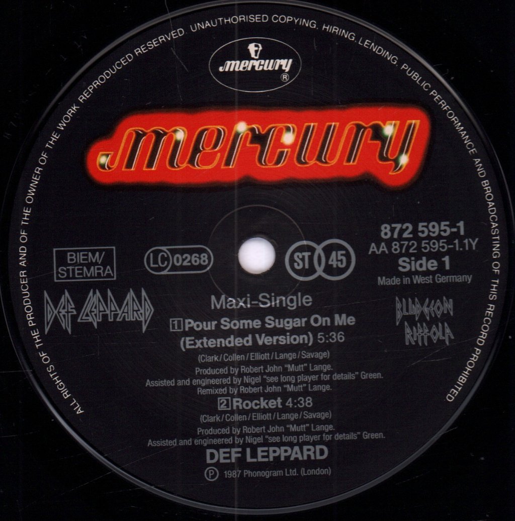 Def Leppard - Pour Some Sugar On Me - 12 Inch