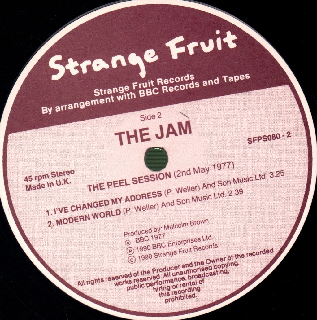 Jam - Peel Sessions - 12 Inch
