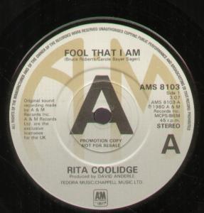 Rita Coolidge - Fool That I Am - 7 Inch
