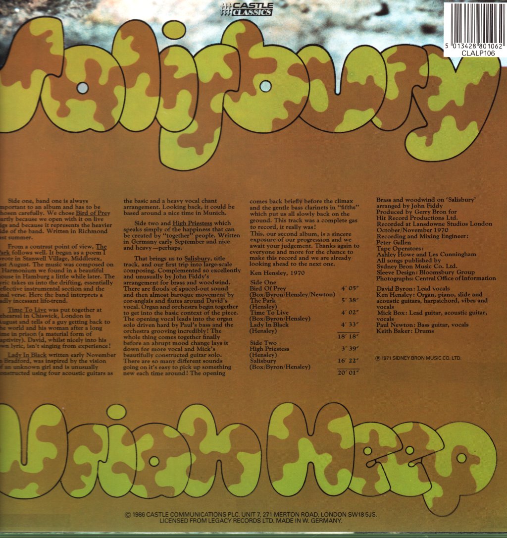 Uriah Heep - Salisbury - Lp