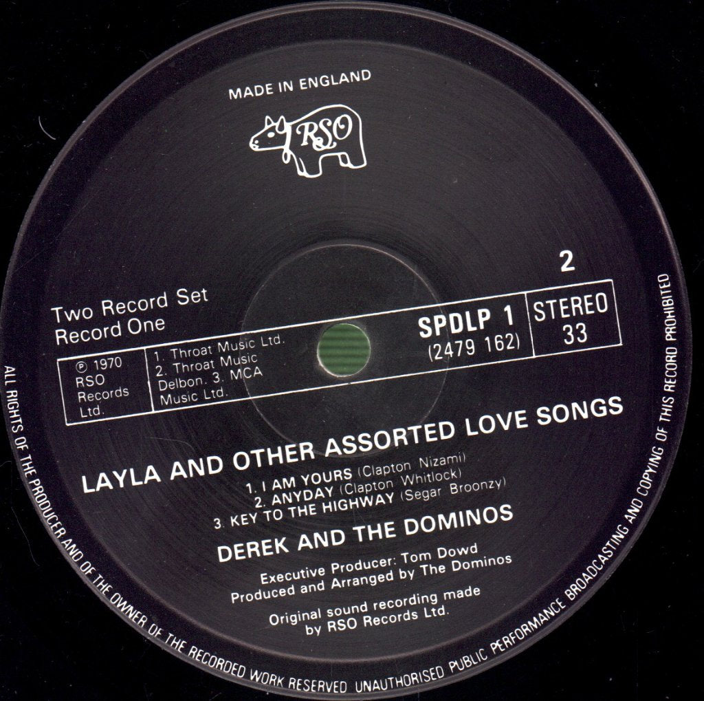 Derek And The Dominos - Layla And Other Assorted Love Songs - Double Lp