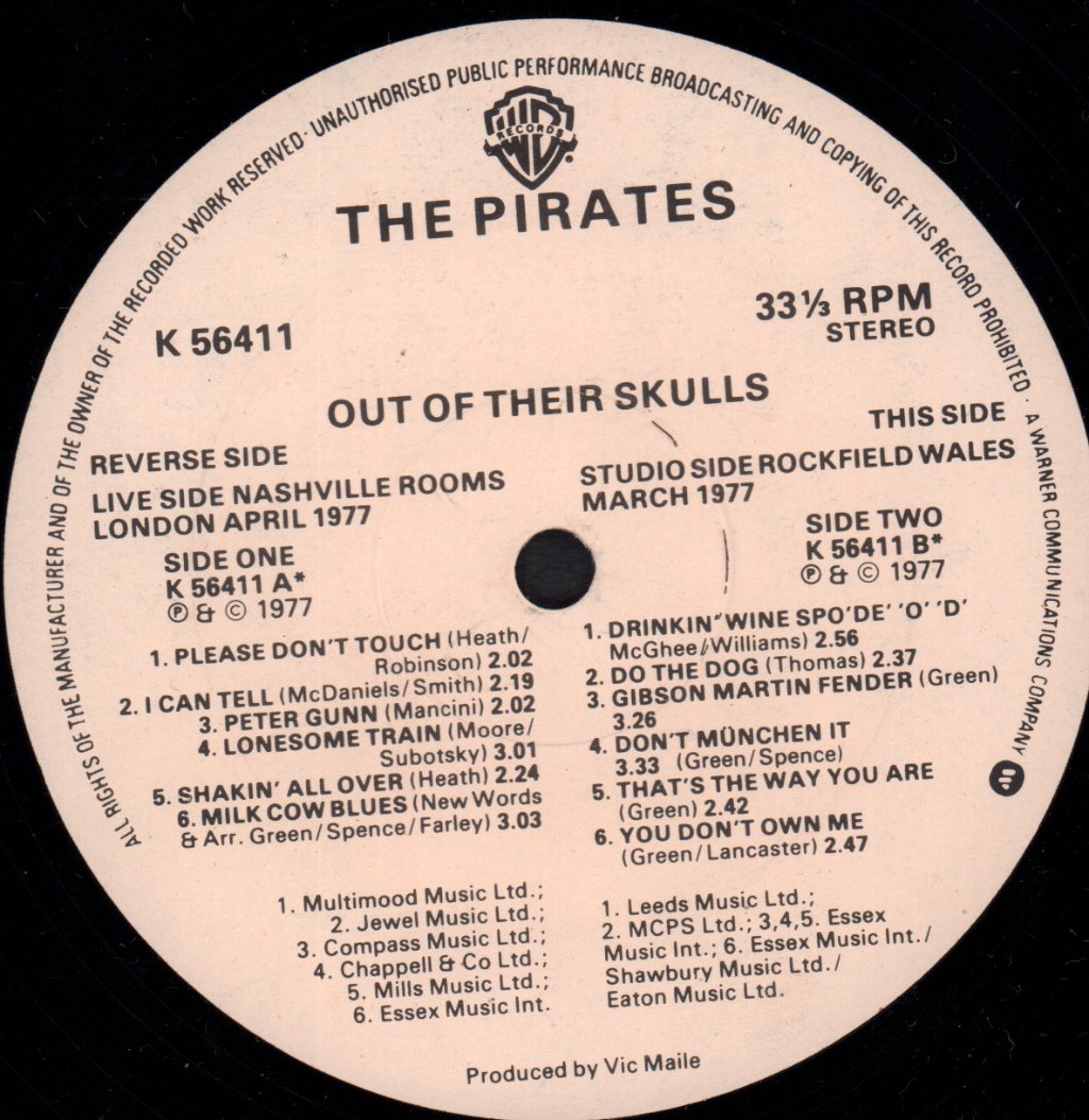 Pirates - Out Of Their Skulls - Lp