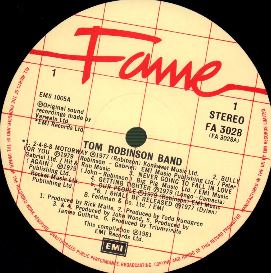 Tom Robinson Band - Tom Robinson Band - Lp