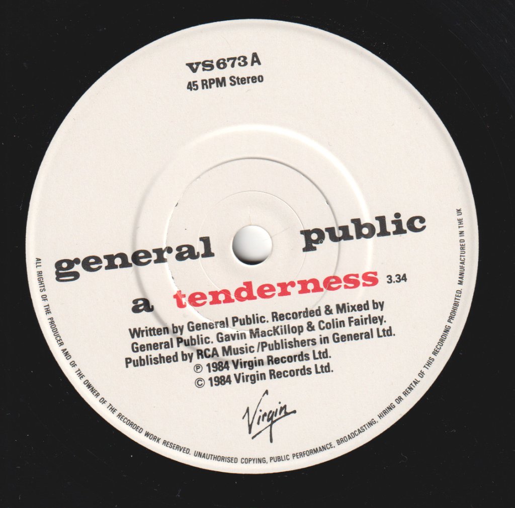 General Public - Tenderness - Double 7 Inch