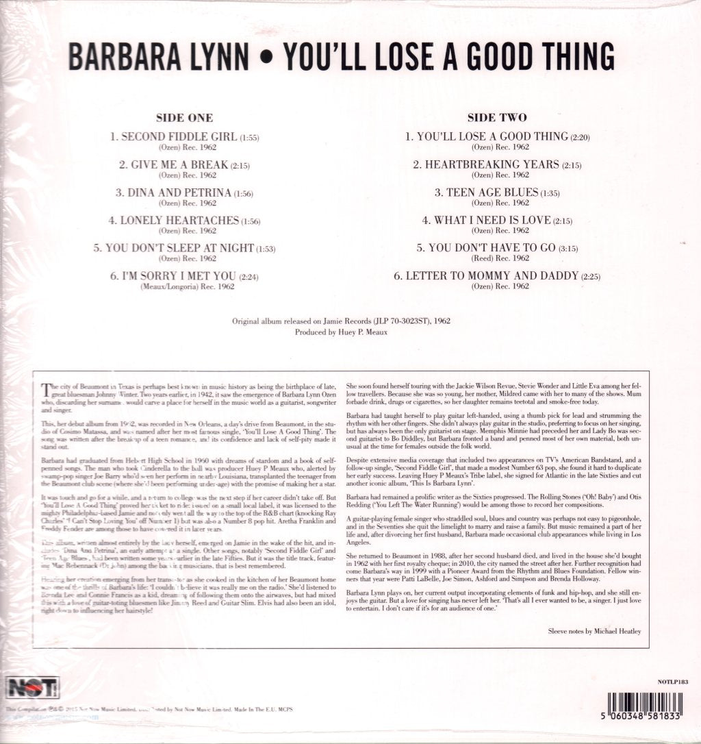Barbara Lynn - You'll Lose A Good Thing - Lp