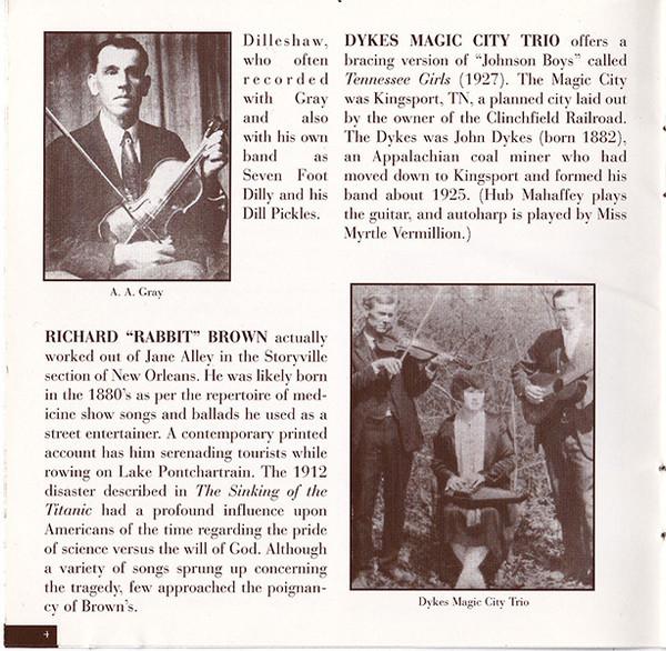 Various Artists - Times Ain't Like They Used To Be: Early American Rural Music. Classic Recordings Of The 1920’s And 30's. Vol. 1 - Cd