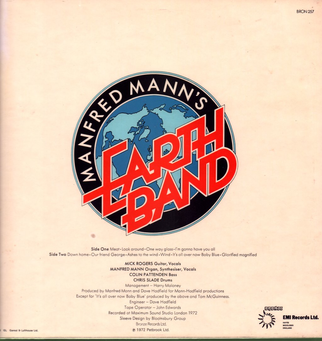 Manfred Mann's Earth Band - Glorified Magnified - Lp