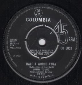Jimmy Young (Easy Listening) - Half A World Away - 7 Inch