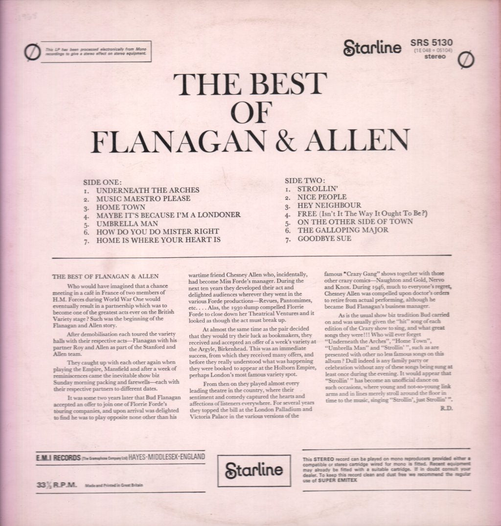 Flanagan And Allen - Best Of - Lp
