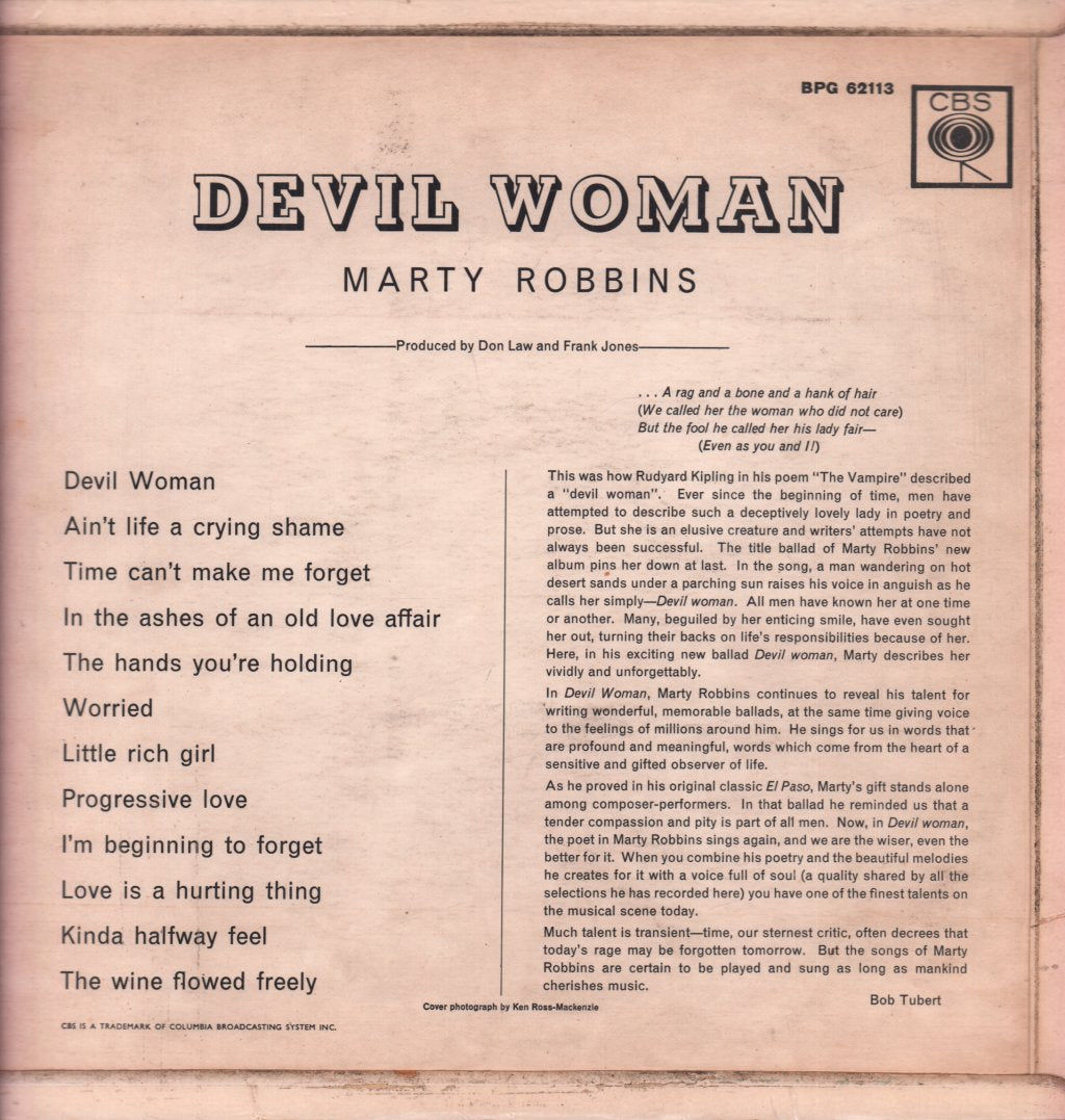 Marty Robbins - Devil Woman - Lp