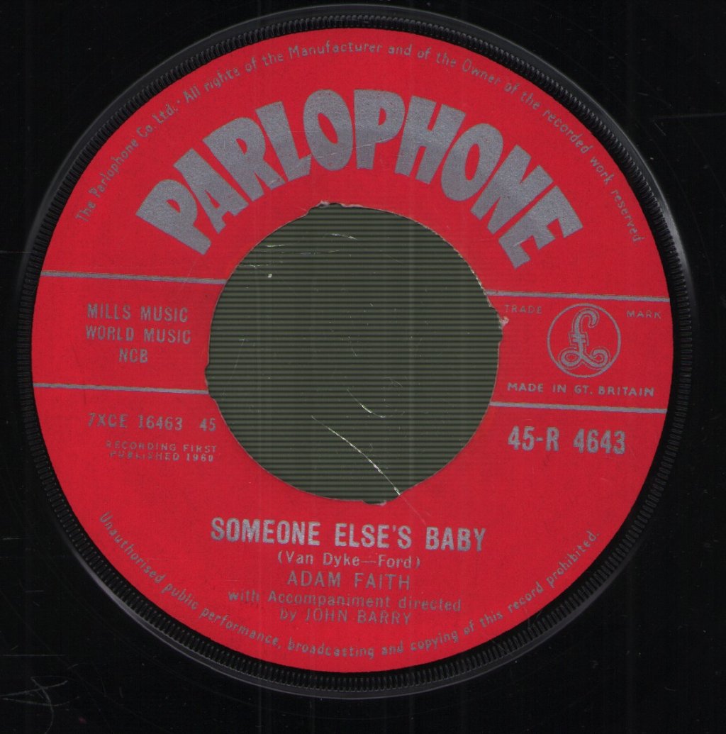 Adam Faith - Someone Else's Baby - 7 Inch