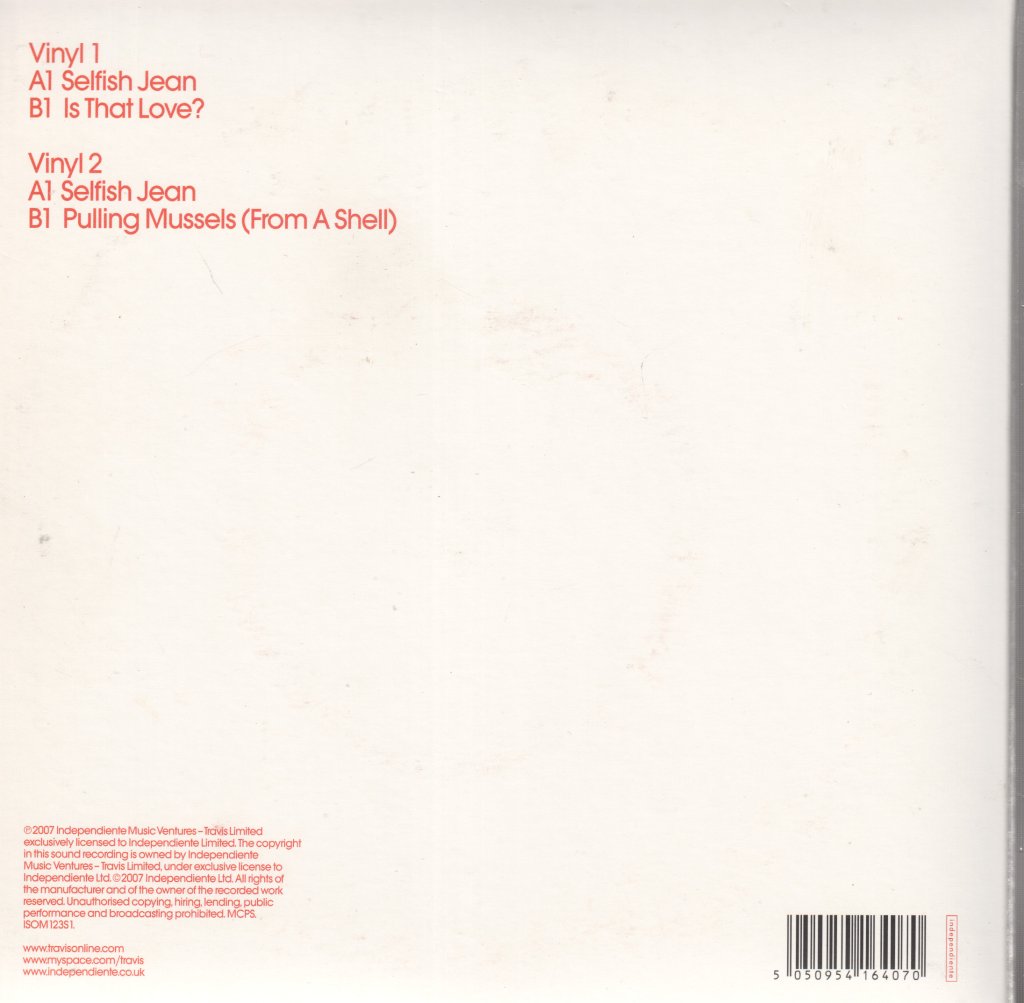 Travis - Selfish Jean - Double 7 Inch