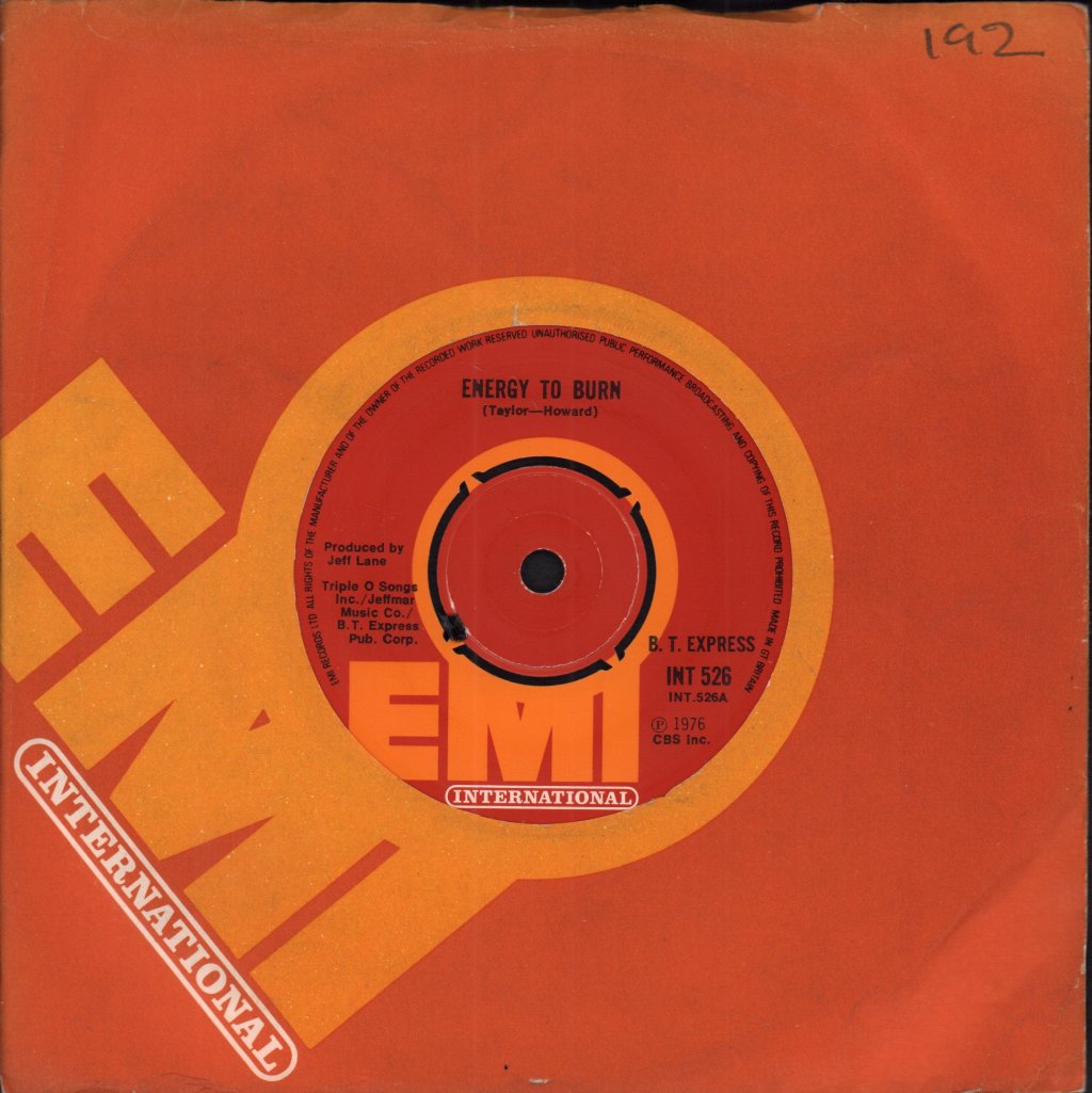 B.T. Express - Energy To Burn - 7 Inch