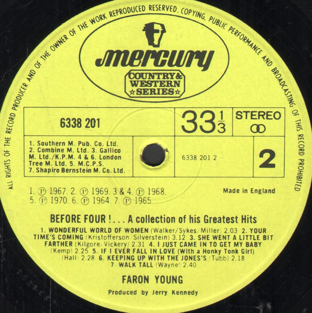 Faron Young - Before Four - Lp