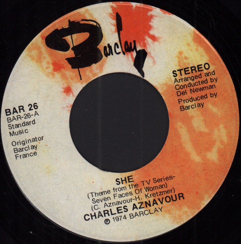 Charles Aznavour - She - 7 Inch