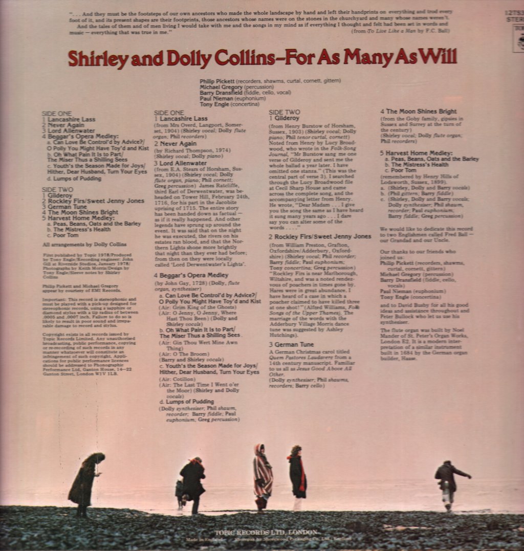 Shirley And Dolly Collins - For As Many As Will - Lp