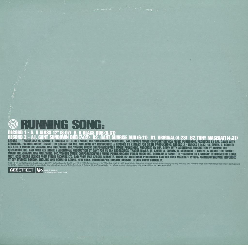 Amber Sunshower - Running Song - Double 12 Inch