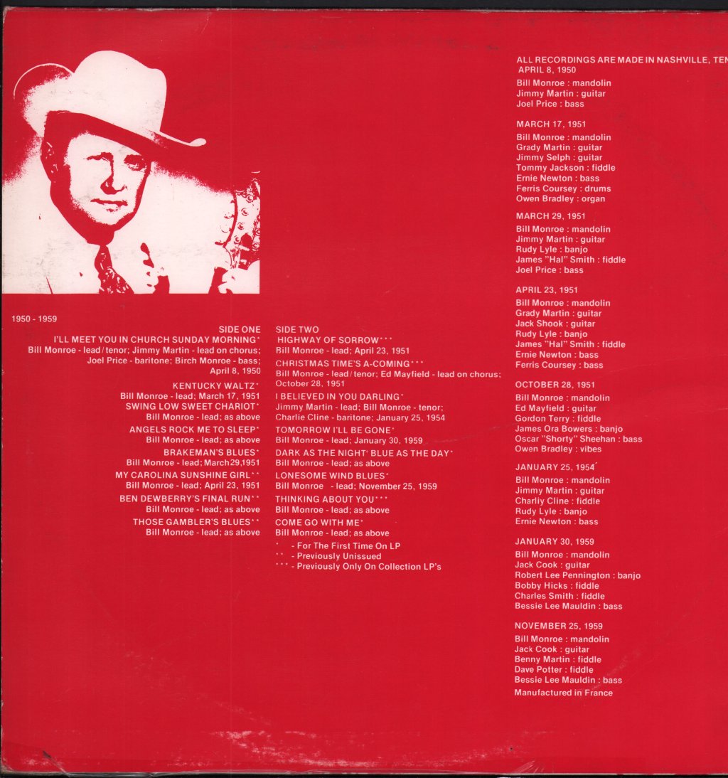 Bill Monroe - Blue Grass Special BS 3 - Lp