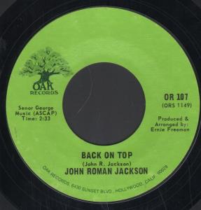 John Roman Jackson - Back On Top - 7 Inch