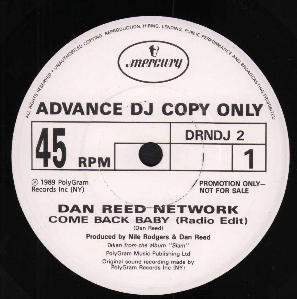 Dan Reed Network - Come Back Baby - 7 Inch