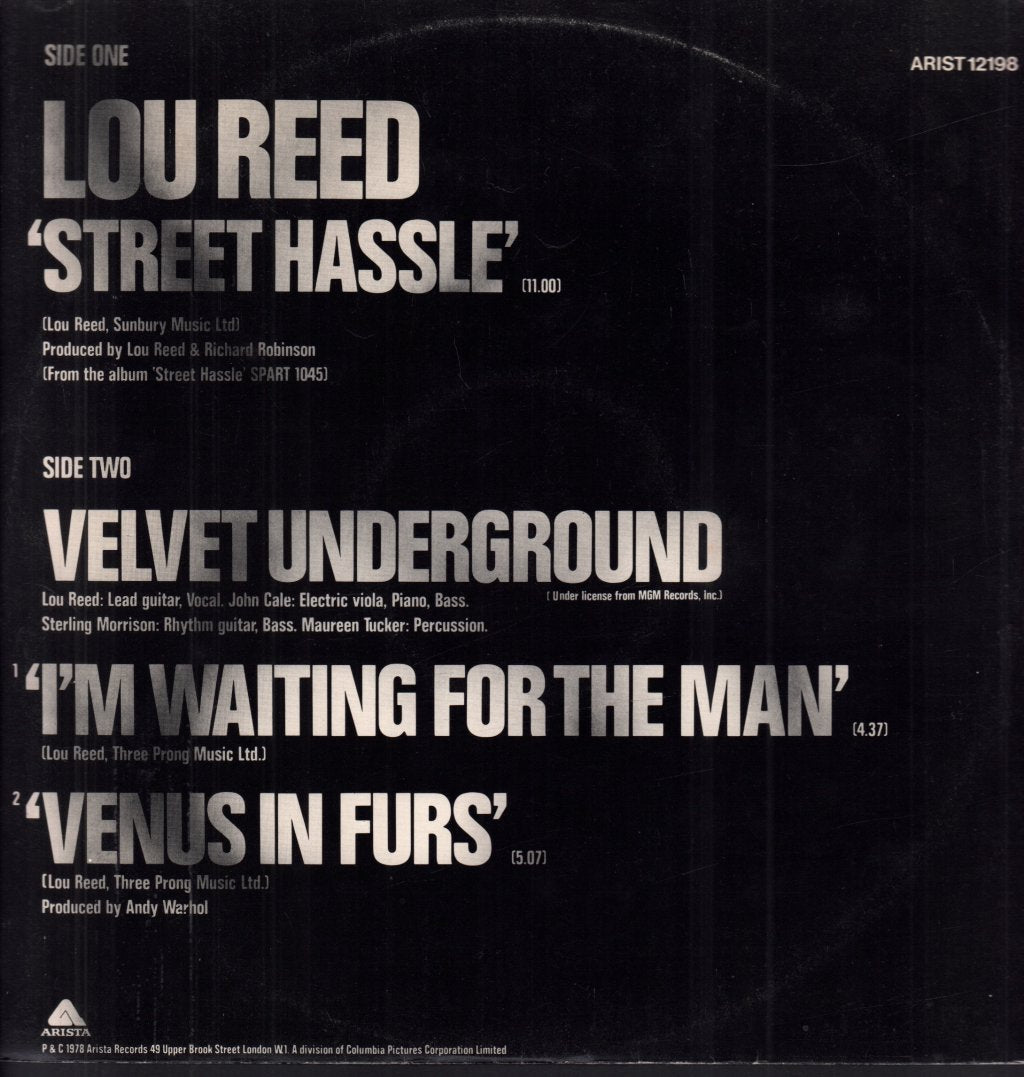 Lou Reed/Velvet Underground - Street Hassle - 12 Inch