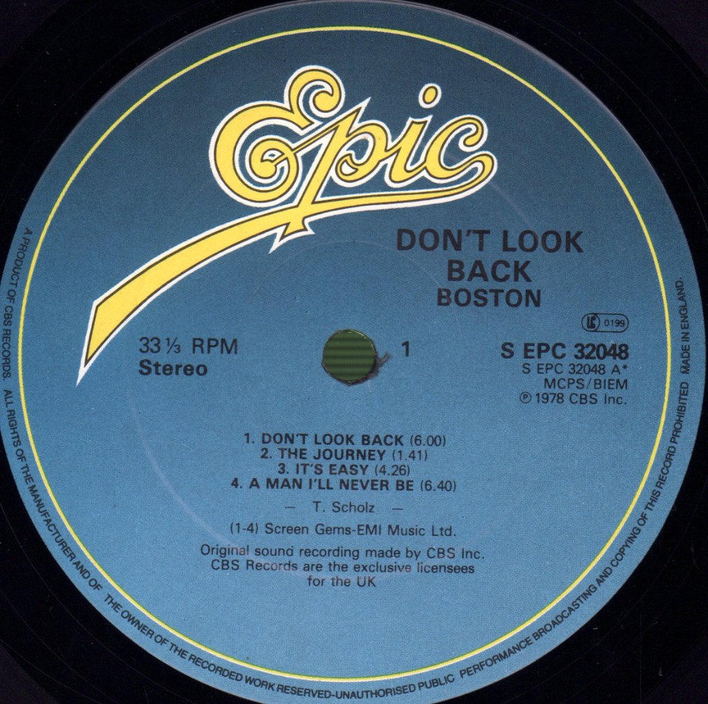 Boston - Don't Look Back - Lp