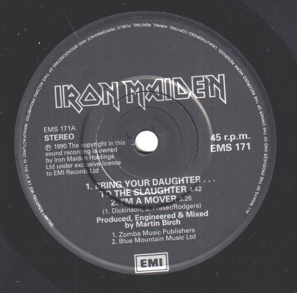 Iron Maiden - Bring Your Daughter To The Slaughter - 7 Inch