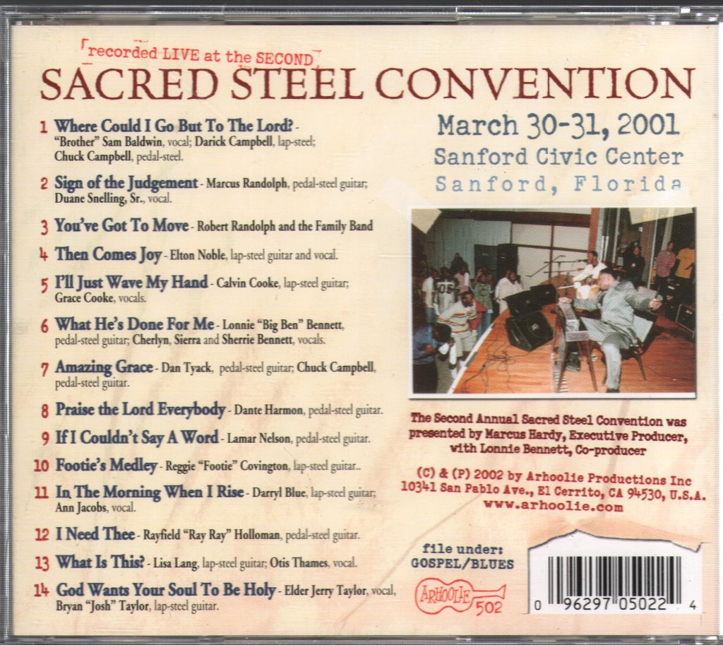 Various Artists - Recorded Live At The Second Sacred Steel Convention - Cd