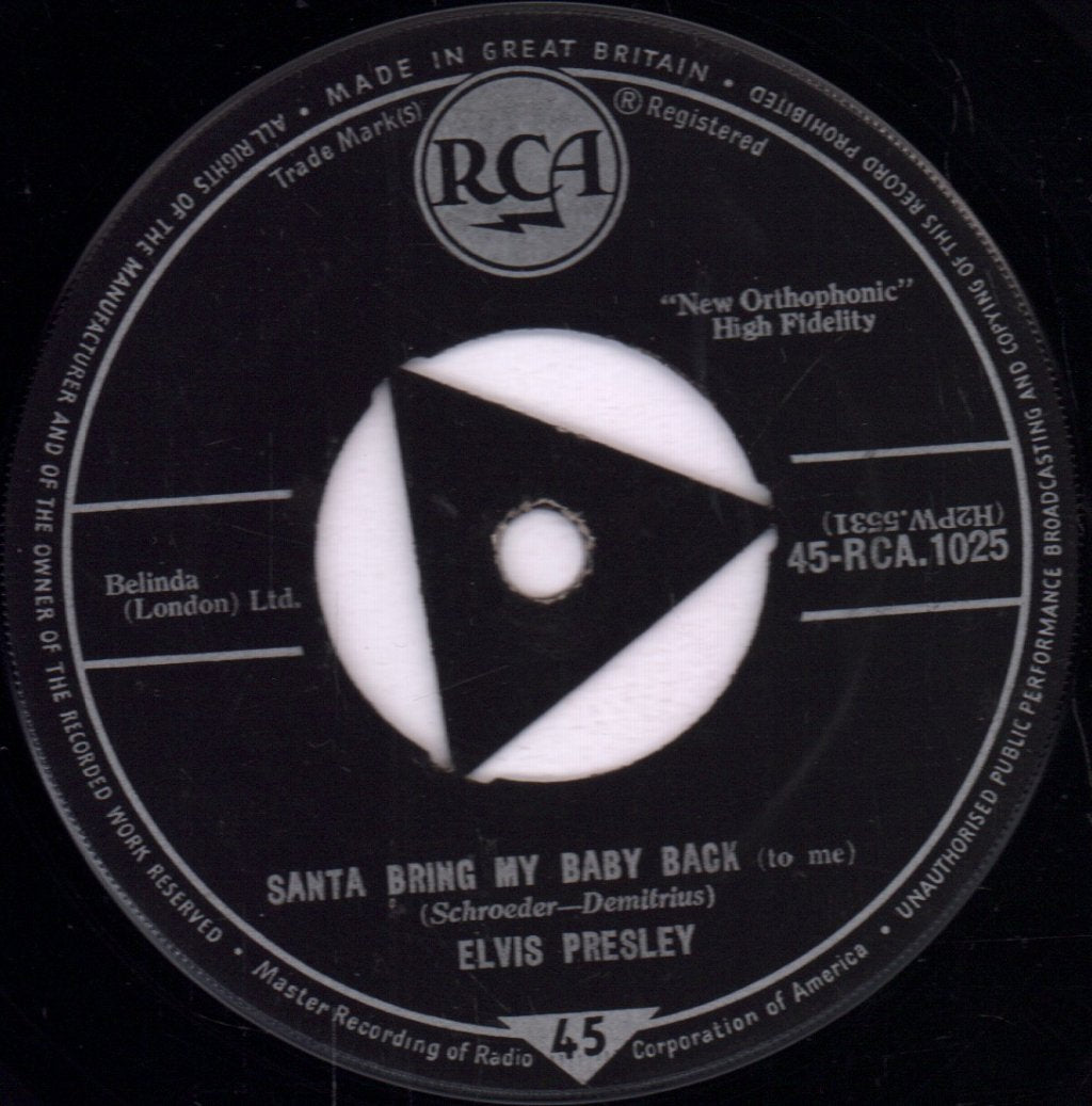 Elvis Presley - Santa Bring My Baby Back - 7 Inch