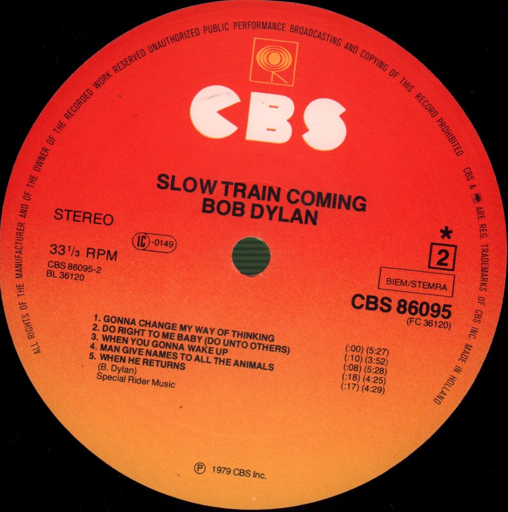 Bob Dylan - Slow Train Coming - Lp
