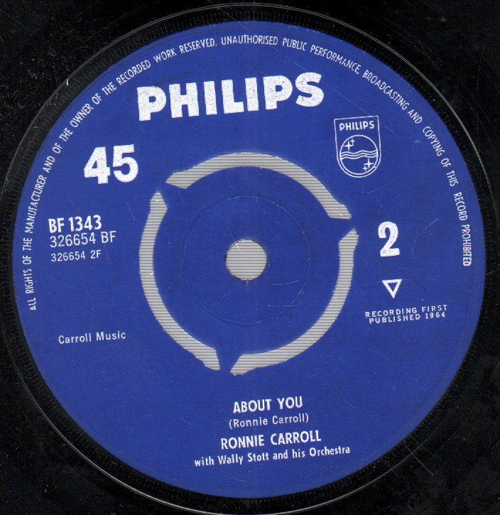 Ronnie Carroll - Tears And Roses - 7 Inch