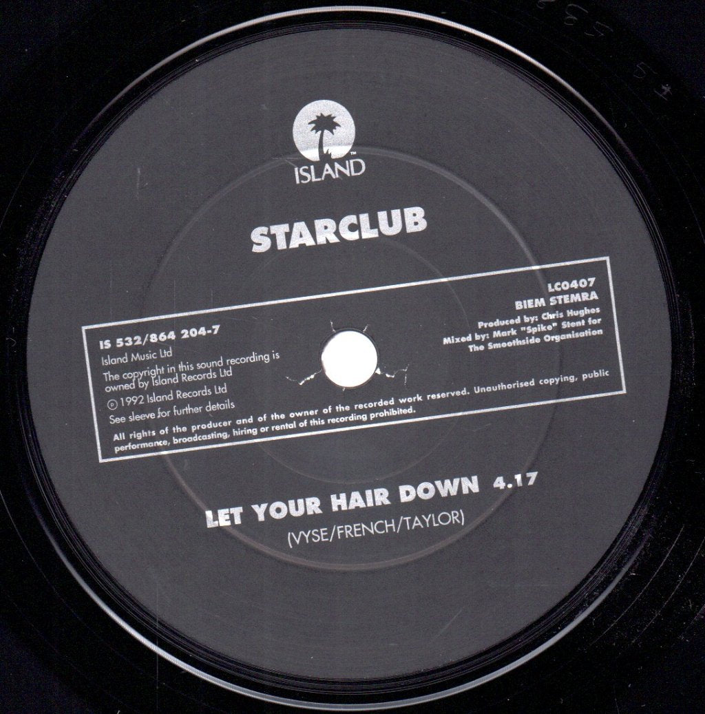 Starclub - Let Your Hair Down - 7 Inch