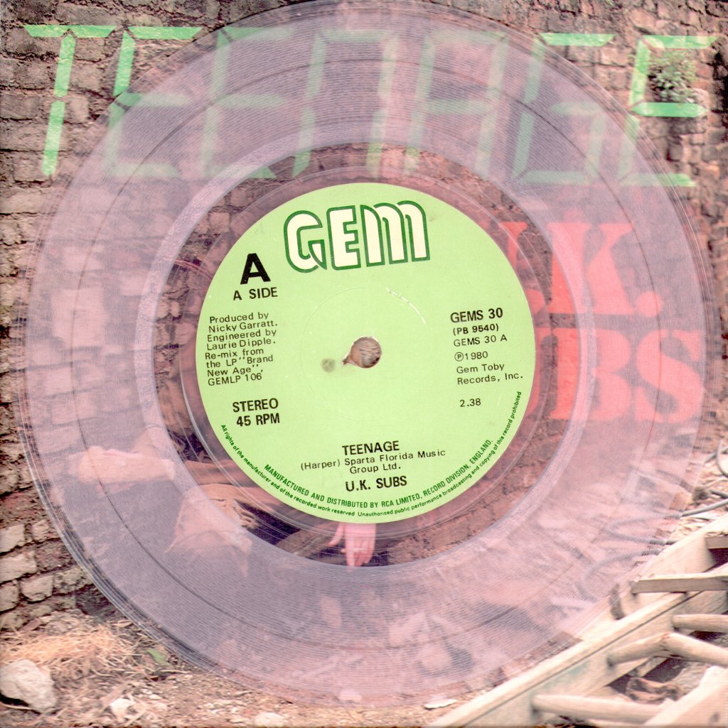 UK Subs - Teenage - 7 Inch