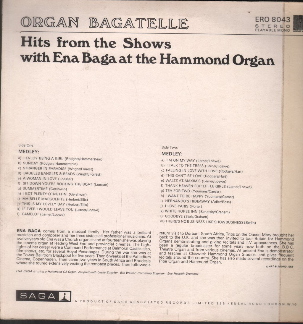 Ena Baga - Organ Bagatelle - Lp