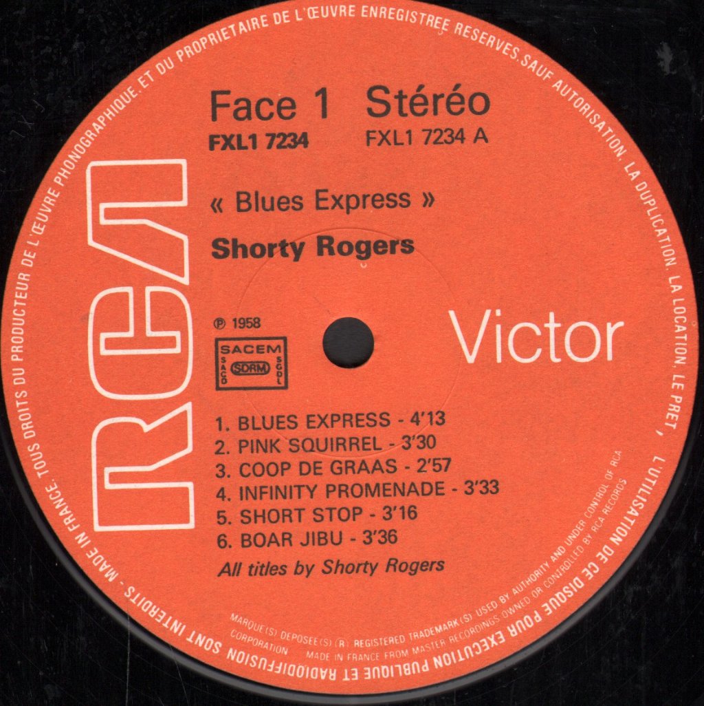 Shorty Rogers - Blues Express - Lp