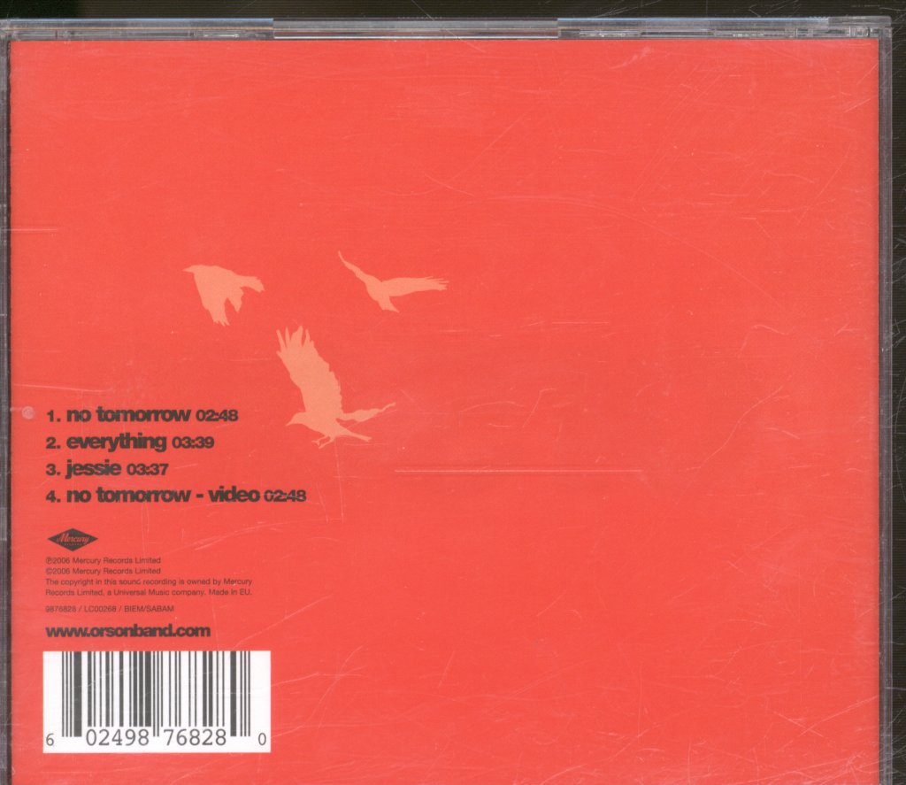 Orson - No Tomorrow - Cd