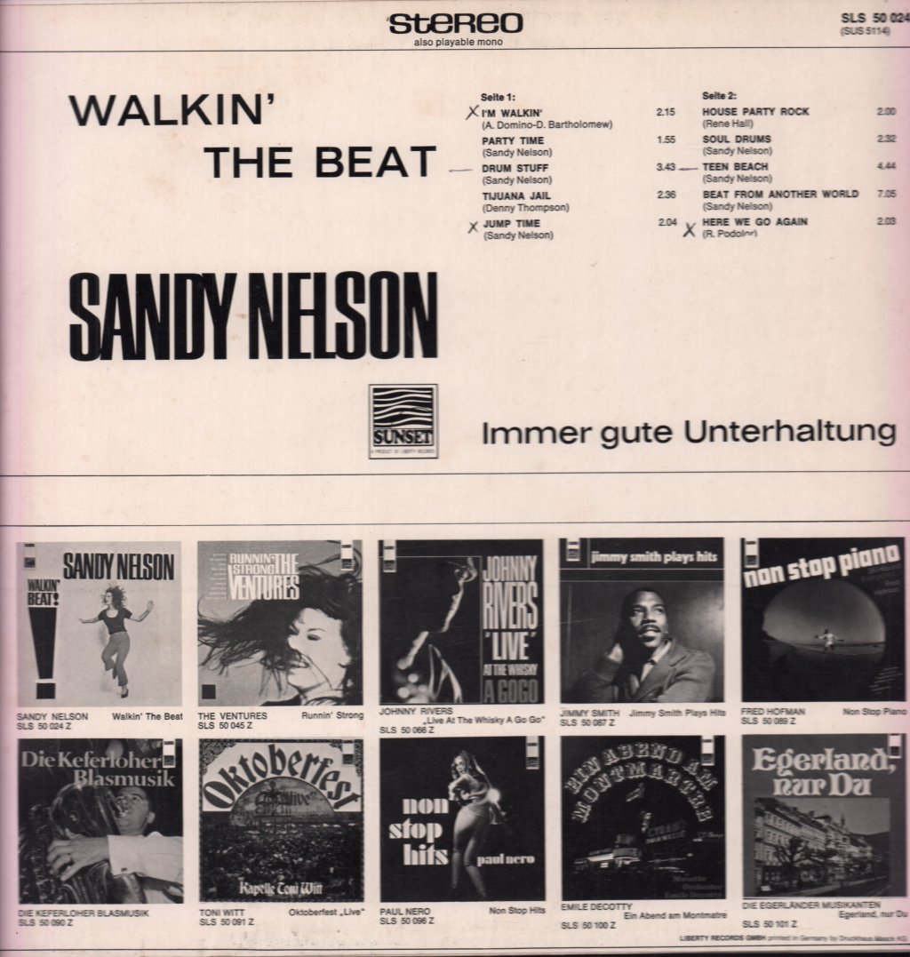 Sandy Nelson - Walkin' The Beat - Lp