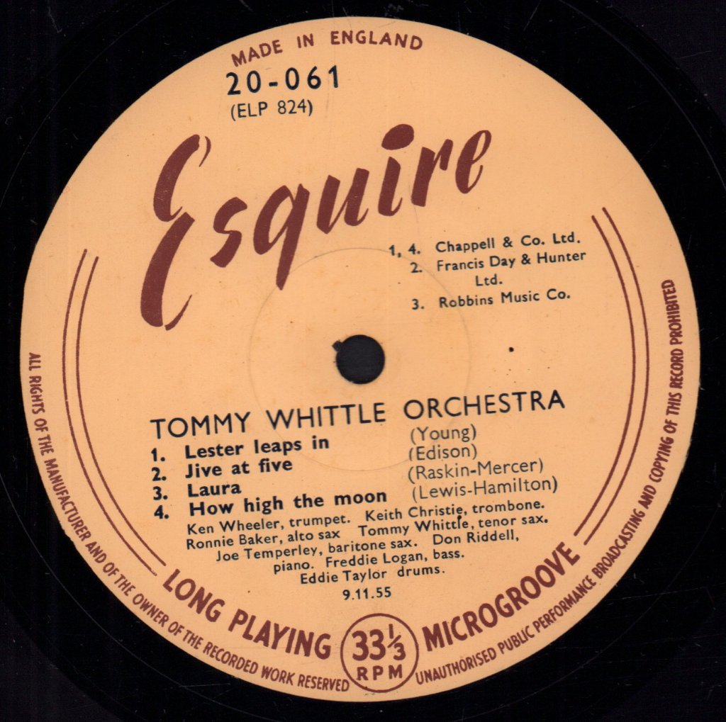 Tommy Whittle & His Orchestra - Spotlighting - 10 Inch