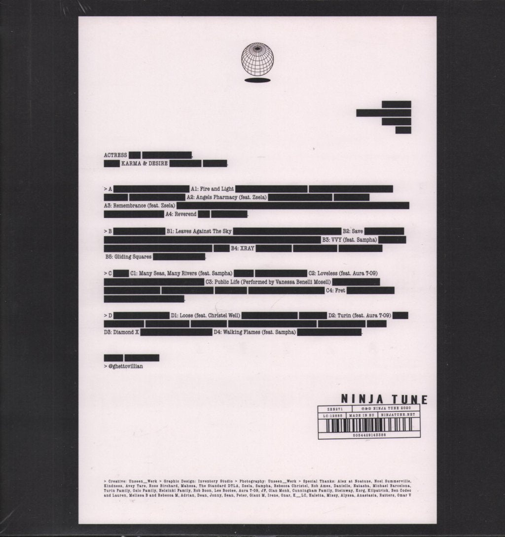 Actress - Karma & Desire - Double Lp