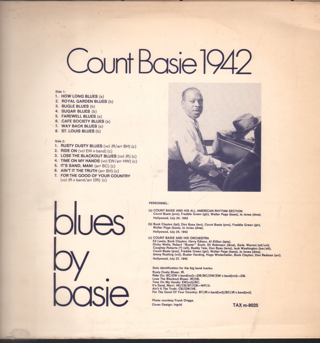 Count Basie - Blues By Basie - Count Basie 1942 - Lp