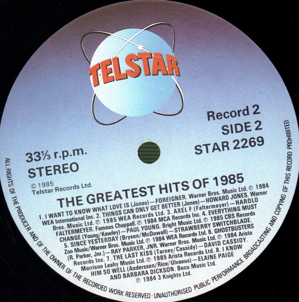 Various Artists - Greatest Hits Of 1985 - Double Lp